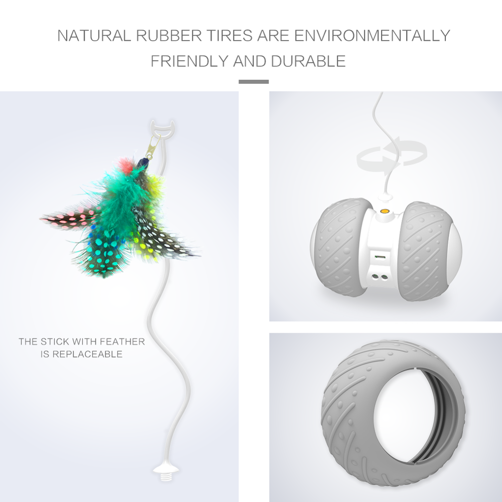 Feather Decorated Interactive Cat Toy