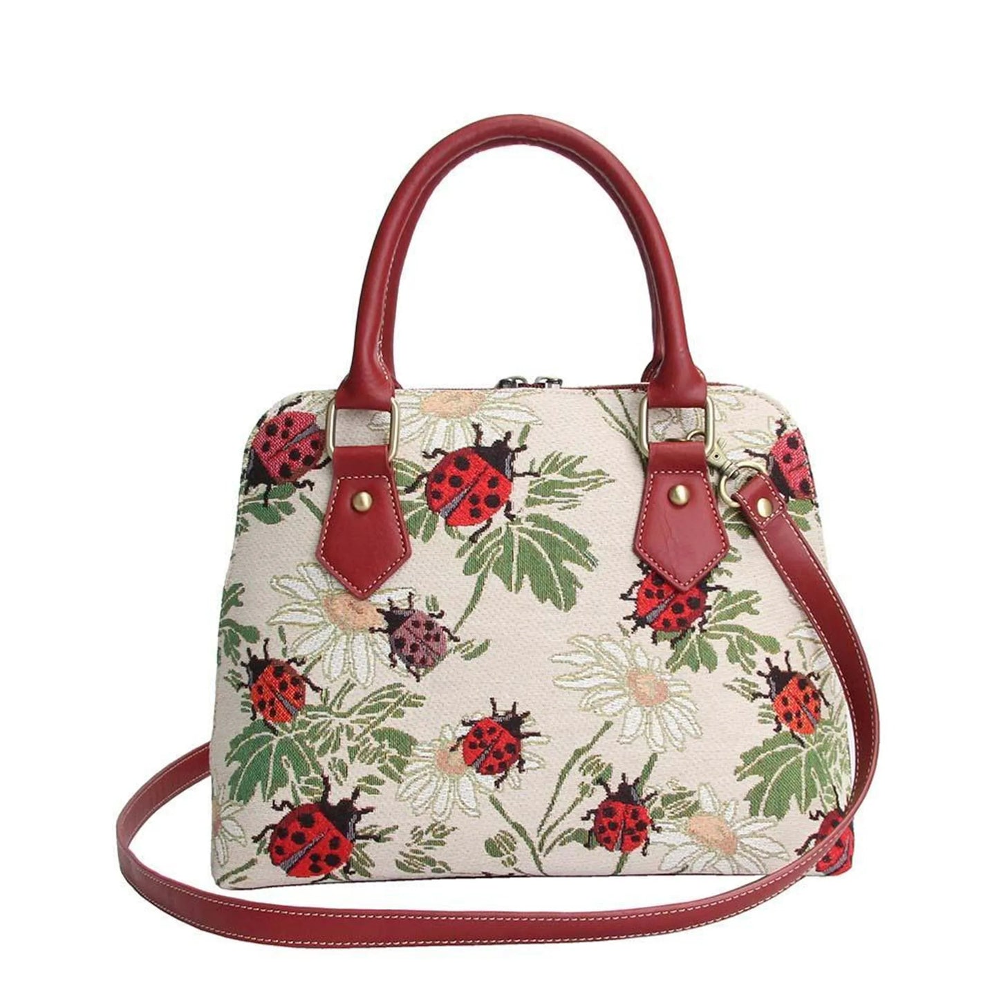 Ladybug Convertible Top Handle Purse Handbag