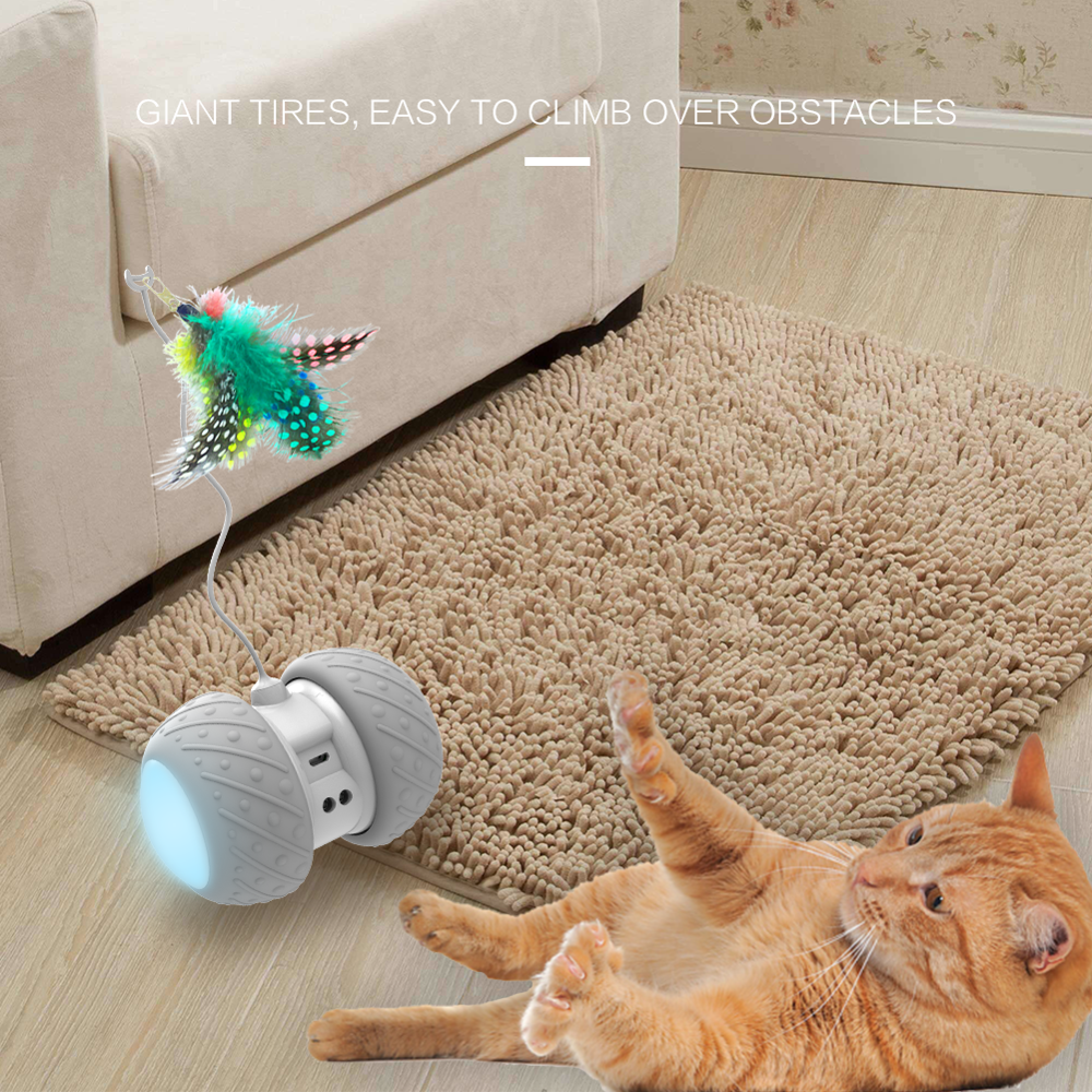 Feather Decorated Interactive Cat Toy