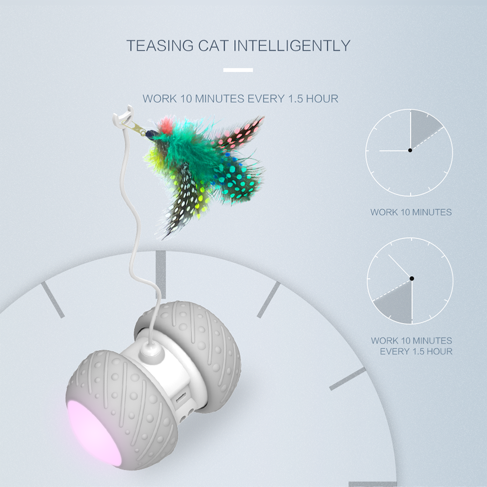 Feather Decorated Interactive Cat Toy